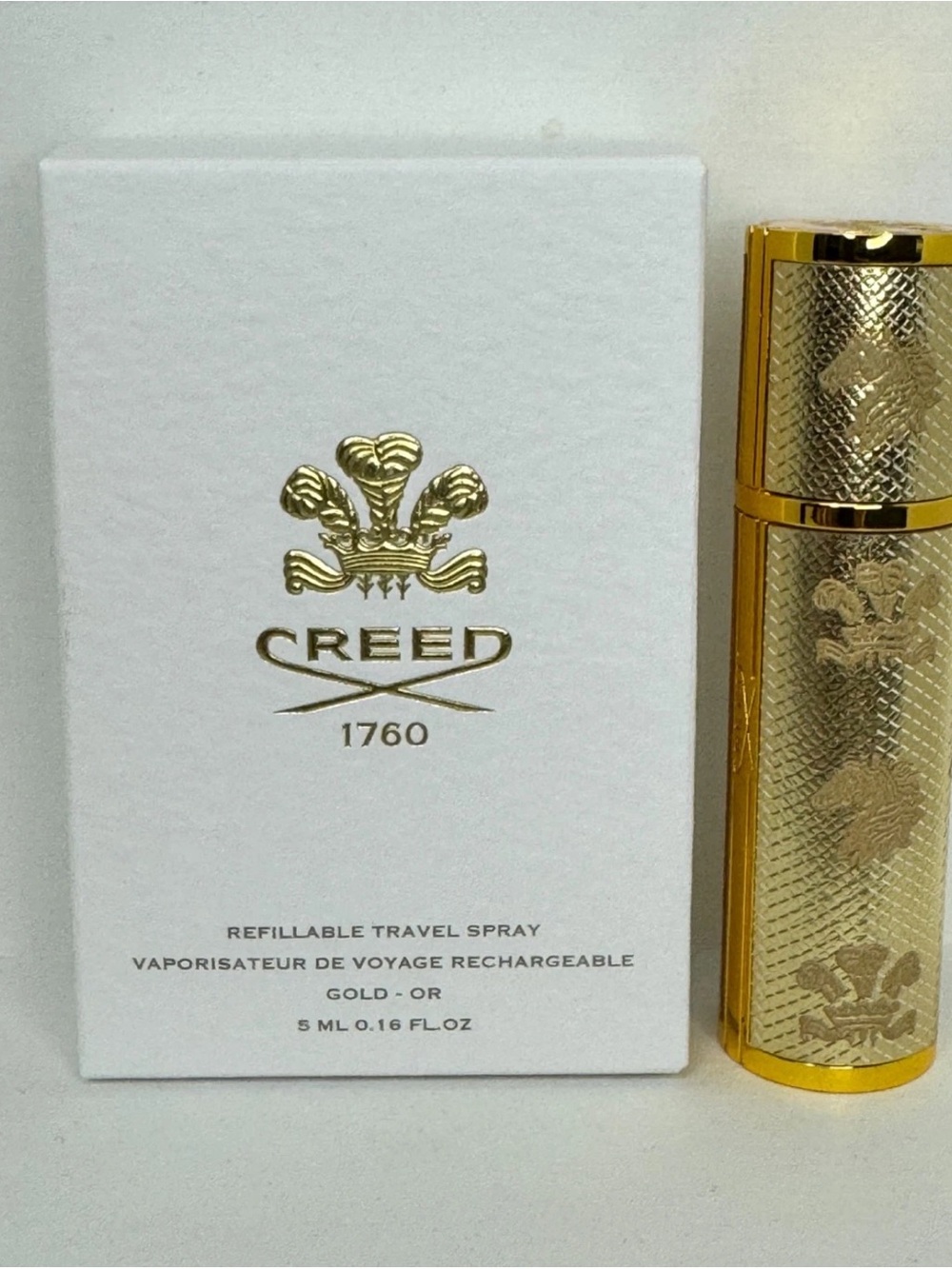 Creed refillable travel spray in gold Atomizer 5ml Brand New